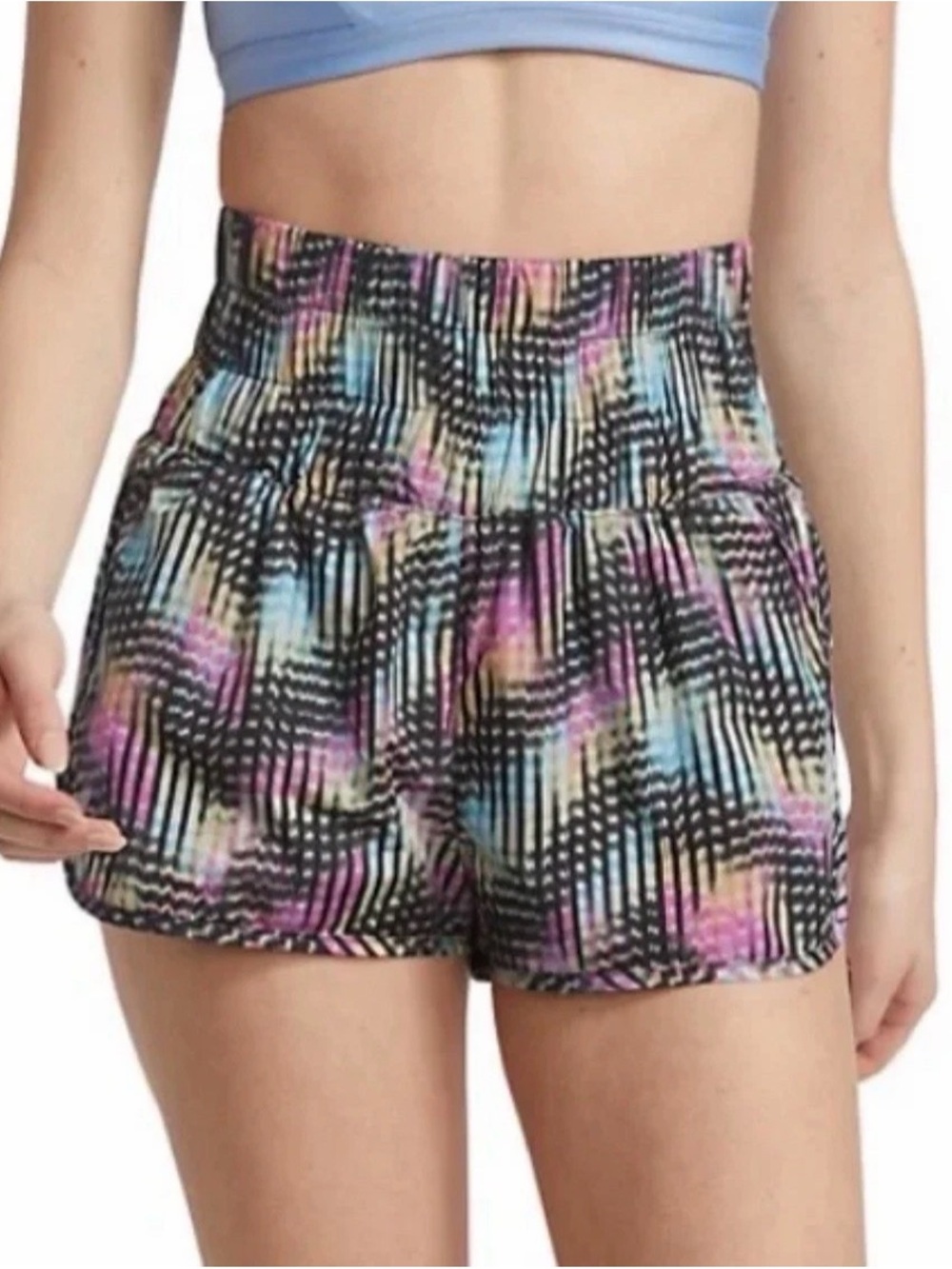 FP Movement The Way Home High-Waist Multi-Color Patterned Women's Shorts